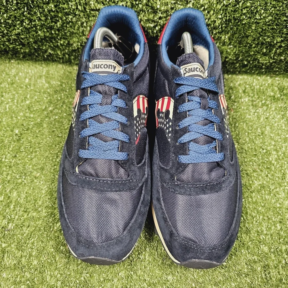 Saucony Jazz 81 USA Stars And Stripes Athletic Comfort Sneakers Mens Size 11.5